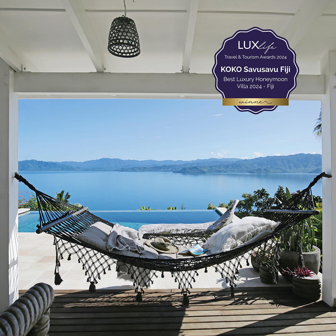 'BEST LUXURY HONEYMOON VILLA 2024-FIJI' BY LUXLIFE MAGAZINE